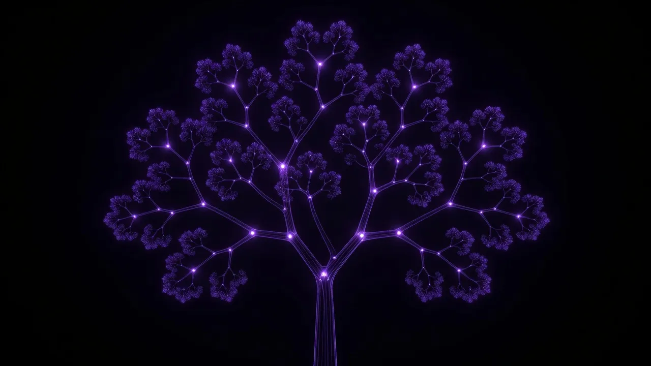 L-system tree generation with mathematical branching patterns